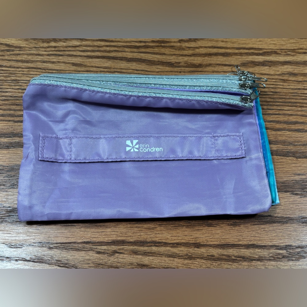 ERIN CONDREN Accordion Zipper Pouch Cool Rainbow 205024 NEW - Picture 2 of 6